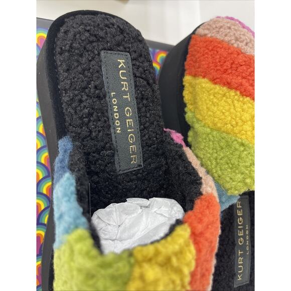 Kurt Geiger Platform Rainbow House Slipper Women’s 8.5 With Box - Picture 4 of 10